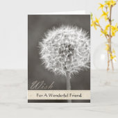 Carte Pissenlit inspiré de souhait (Fleur jaune)