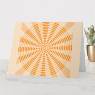 Carte Pissenlit, Spirale Orange, Art Abstrait Bohème