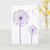 Carte pissenlit violet (Fleur jaune)