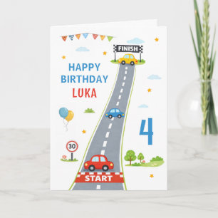 Carte Piste de course pour enfants de voitures de course