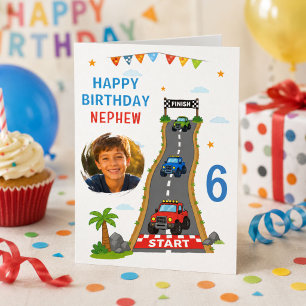 Carte Piste de Monster Truck Joyeux Anniversaire Neveu P