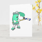 Carte Pistolet de glace au Hockey sur glace avec Bâton d (Fleur jaune)