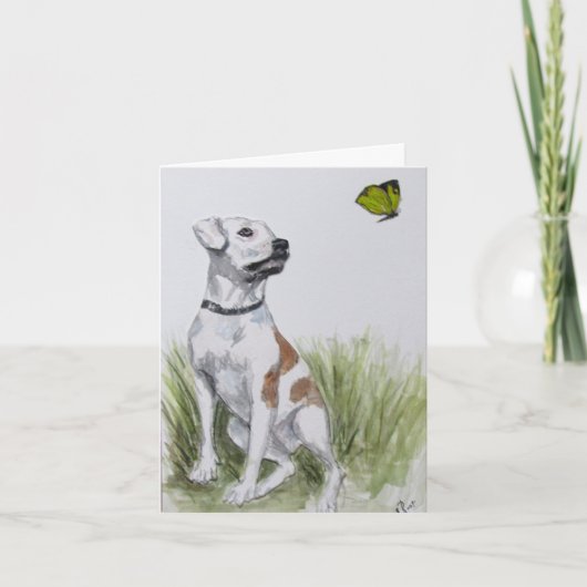 Carte Pit Bull et Papillon (Devant)