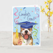 Carte Pit Bull Graduate (Fleur jaune)