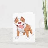 Carte Pit Bull Sourire Heureux (Devant)