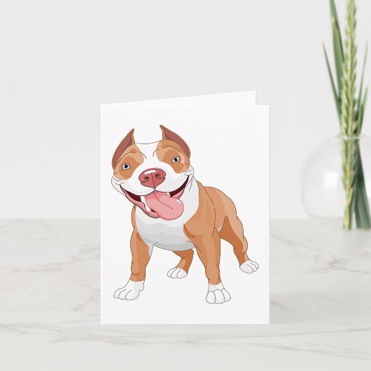 Carte Pit Bull Sourire Heureux