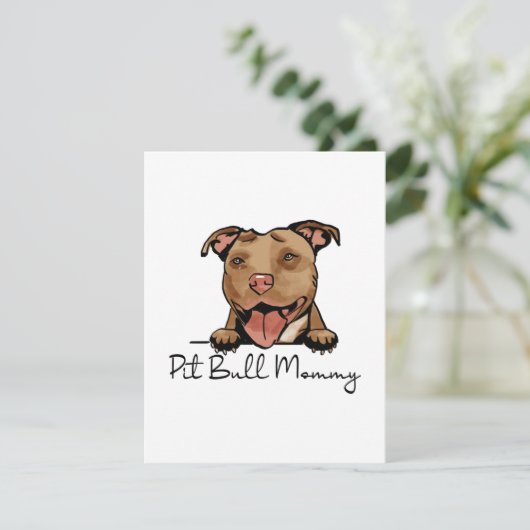Carte Pit Bull Terrier maman (Debout devant)