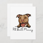 Carte Pit Bull Terrier maman (Devant / Derrière)