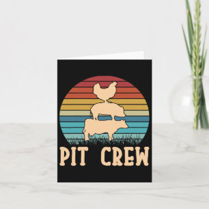Carte Pit Crew Cow Pig Poulet Byrbecue Grillade Bbq