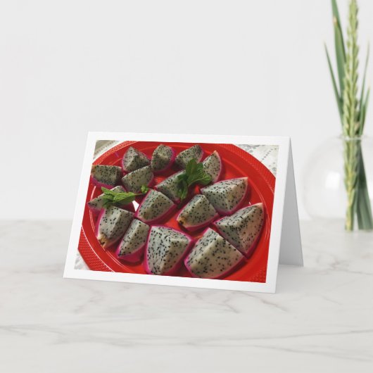 Carte Pitaya tranchée - Fruit du dragon (Devant)