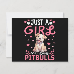 Carte Pitbull Chien Filles Femmes Juste Une Fille Qui Ai