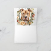 Carte Pitbull Christmas Wreath Festive Pup (Intérieur)