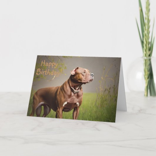 Carte Pitbull DignifiedBrown (Devant)
