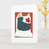 Carte Pitbull patriotique (Fleur jaune)