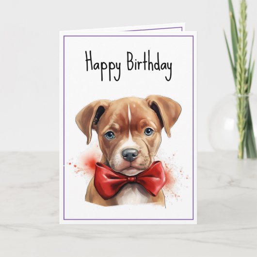 Carte Pitbull Pit Bull Chien Chien Chien Chien Anniversa (Devant)