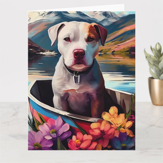 Carte Pitbull sur une pagaie : une aventure Pittoresque (Petite plante)