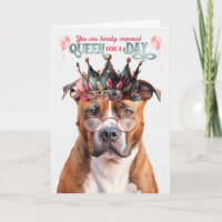 Pitbull Terrier Dog Queen pour une journée d'anniv
