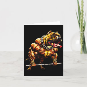 Carte Pitbulle musculaire Levant Bête Gym Animal Str