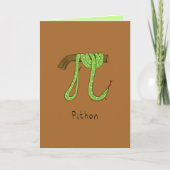 Carte Pithon Python Snake - Pi Day Math Grey Card (Devant)