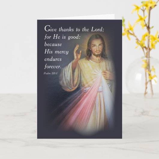 Carte Pitié divine pensant à vous (Fleur jaune)