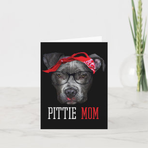 Carte Pittie Maman Pitbull Amoureux de les chiens Fête d