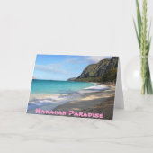 Carte pittoresque de plage d'Hawaï (Dos)