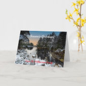 Carte Pittoresque Noël hiver écossais Loch (Fleur jaune)