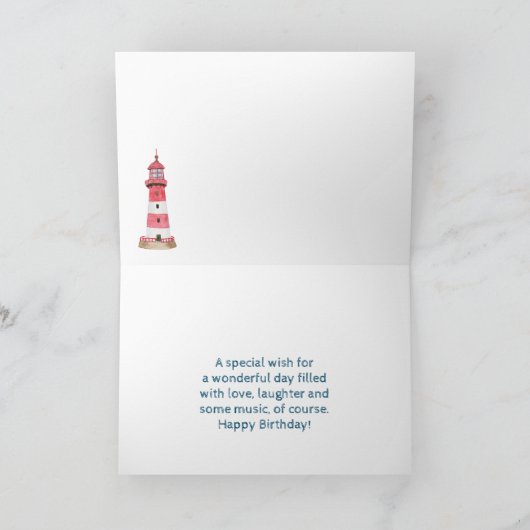 Carte Pittoresque Nubble Lighthouse Joyeux anniversaire (Intérieur)