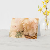 Carte Pivoine avec la fan se pliante (Fleur jaune)