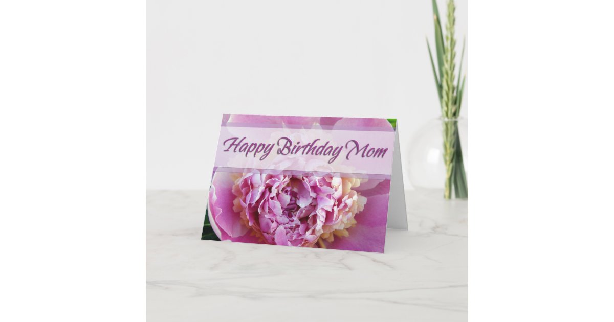 Carte Pivoine De Maman De Joyeux Anniversaire Zazzle Be