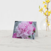 Carte Pivoines/carte pour notes roses de pivoine (Fleur jaune)