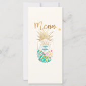 Carte PixDezines Aloha Ananas Faux Or (Devant)