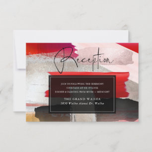 Carte PixDezines Aquarelle moderne Rouge Noir