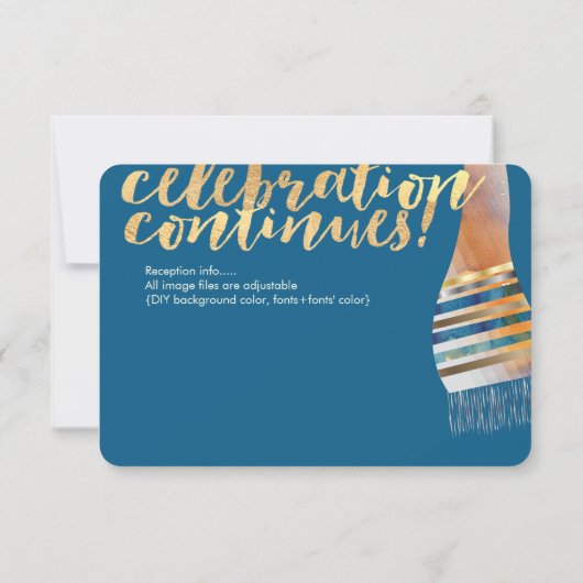 Carte PixDezines aquarelle/talit/design/réception (Dos)