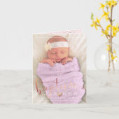 Carte PixDezines Baptism Rose Gold Script Police (Fleur jaune)