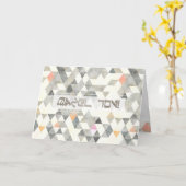 Carte PixDezines Boho Triangles Mazel Tov/Félicitations (Fleur jaune)