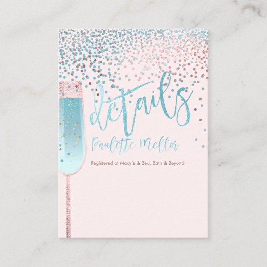 Carte PixDezines Bruch & Blue Bubbly/Details (Devant)