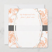 Carte PixDezines Coral Orange Vintage Roses Toile (Dos)