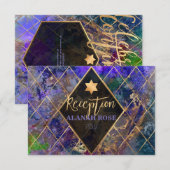 Carte PixDezines Galaxy Réception Abstraite Mitzvah (Devant / Derrière)