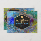 Carte PixDezines Galaxy Réception Abstraite Mitzvah (Devant / Derrière)