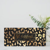 Carte PixDezines Leopard/Faux Gold/Gift Certificate (Debout devant)
