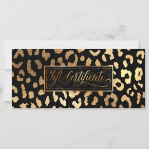 Carte PixDezines Leopard/Faux Gold/Gift Certificate