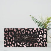 Carte PixDezines Leopard/Rose Gold/Gift Certificate (Debout devant)