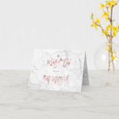 Carte PixDezines Mazel Tov, Marbre + Faux Or Rose (Fleur jaune)