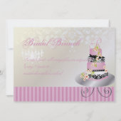 Carte PixDezines monogramme gâteau de mariée/rose (Dos)