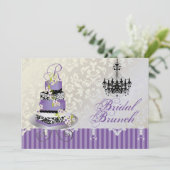 Carte PixDezines monogramme mariée, gâteau mariage lavan (Debout devant)