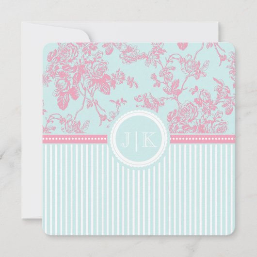 Carte PixDezines rose+bleu/toile/rose/do-it-yourself cou (Devant)