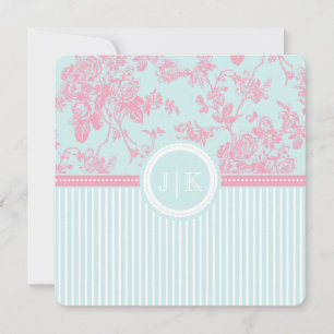 Carte PixDezines rose+bleu/toile/rose/do-it-yourself cou