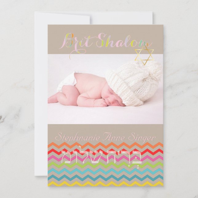 Carte PixDezines shalom/cadre photo + étoiles/couleur do (Devant)