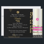 Carte PixDezines Tallit/Étoile de David/do-it-yourself a<br><div class="desc">PixDezines faux bat mitzvah tallit de soie.. taillé avec faux or, argent, cuivre et rose chaud .. draps sur votre invitation.. arrière - plan est bien sûr, personnalisable, ainsi que les polices et ses couleurs. Le tallit a de l'argent, de l'or, du cuivre et du rose. Veuillez nous envoyer un...</div>